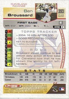 2005 Topps Total #393 Ben Broussard Back