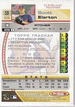 2005 Topps Total #59 Scott Elarton Back