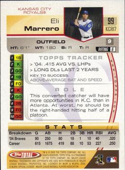 2005 Topps Total #99 Eli Marrero Back