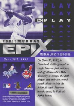 1998 Pinnacle - Epix Purple #E24 Eddie Murray Back