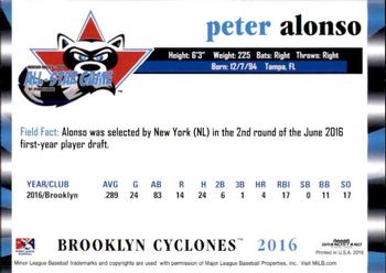 2016 Grandstand NY-Penn League All-Star Game North/South #NNO Peter Alonso Back