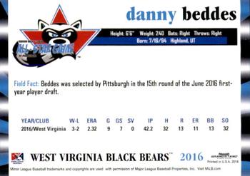 2016 Grandstand NY-Penn League All-Star Game North/South #NNO Danny Beddes Back