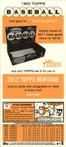 2012 Topps Heritage - 1963 Topps Bazooka Ad Panel #NNO Adrian Gonzalez / Joe Benson / Adron Chambers / Corey Brown / Michael Taylor / Jon Jay Back