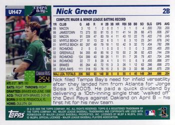 2005 Topps Updates & Highlights #UH47 Nick Green Back