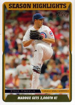 2005 Topps Updates & Highlights #UH112 Greg Maddux Front