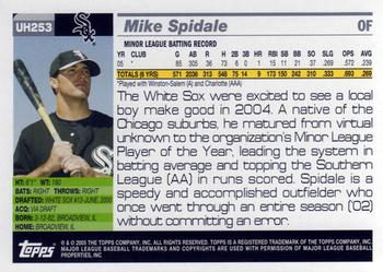 2005 Topps Updates & Highlights #UH253 Mike Spidale Back