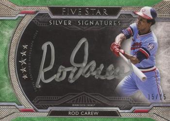 2018 Topps Five Star - Silver Signatures Green #FFSS-RC Rod Carew Front