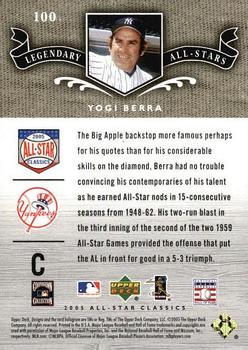 2005 Upper Deck All-Star Classics #100 Yogi Berra Back
