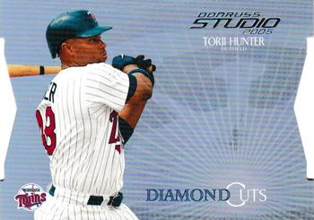 2005 Donruss Studio - Diamond Cuts Die Cut #DC-8 Torii Hunter Front