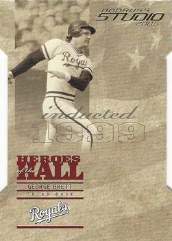 2005 Donruss Studio - Heroes of the Hall Die Cut Gold #HH-8 George Brett Front