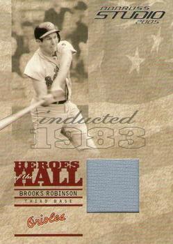 2005 Donruss Studio - Heroes of the Hall Jersey #HH-3 Brooks Robinson Front