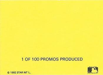 1992 Star Stellar - Promos #NNO Jeff Bagwell Back