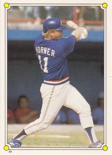1987 Topps Stickers Hard Back Test Issue #41 Bob Horner Front