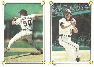 1987 Topps Stickers Hard Back Test Issue #111 / 272 Lance McCullers / Willie Hernandez Front