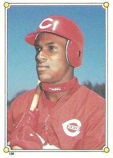1987 Topps Stickers Hard Back Test Issue #136 Eric Davis Front