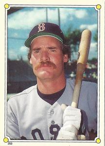 1987 Topps Stickers Hard Back Test Issue #253 Wade Boggs Front