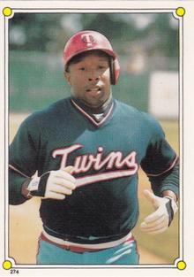 1987 Topps Stickers Hard Back Test Issue #274 Kirby Puckett Front
