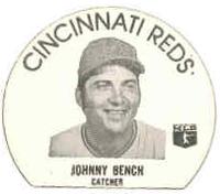 1976 Cincinnati Reds Icee Lids #NNO Johnny Bench Front