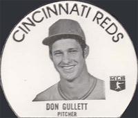 1976 Cincinnati Reds Icee Lids #NNO Don Gullett Front