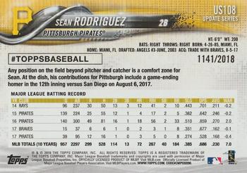 2018 Topps Update - Gold #US108 Sean Rodriguez Back