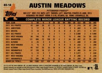 2018 Topps Update - 1983 Topps Baseball 35th Anniversary #83-14 Austin Meadows Back