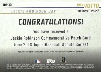 2018 Topps Update - Jackie Robinson Day Manufactured Patch #JRP-JO Joey Votto Back