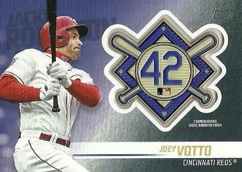2018 Topps Update - Jackie Robinson Day Manufactured Patch #JRP-JO Joey Votto Front