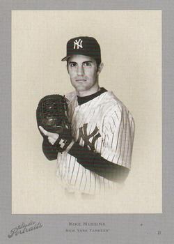 2005 Donruss Studio - Portraits Leather & Lumber White B/W #SP-56 Mike Mussina Front