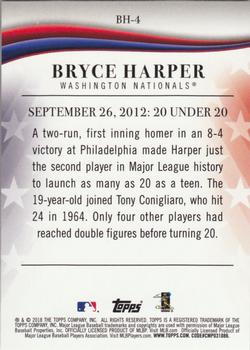 2018 Topps Update - Bryce Harper Highlights #BH-4 Bryce Harper Back