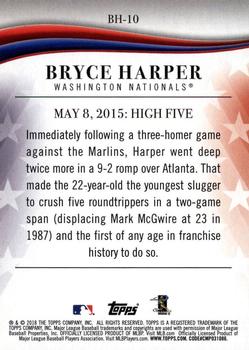 2018 Topps Update - Bryce Harper Highlights #BH-10 Bryce Harper Back