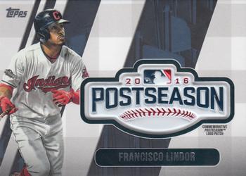 2018 Topps Update - MLB Postseason Logo Manufactured Patch #PSL-FL Francisco Lindor Front