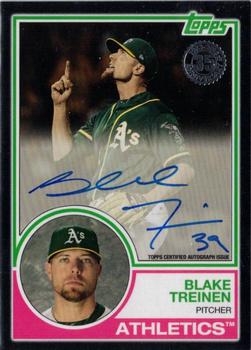 2018 Topps Update - 1983 Topps Baseball 35th Anniversary Autographs Black #83A-BT Blake Treinen Front