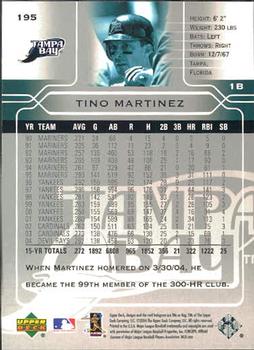 2005 Upper Deck #195 Tino Martinez Back