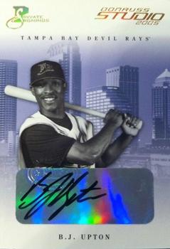 2005 Donruss Studio - Private Signings Gold #268 B.J. Upton Front