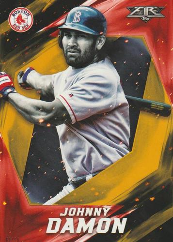 2017 Topps Fire 5x7 - Gold 5x7 #53 Johnny Damon Front
