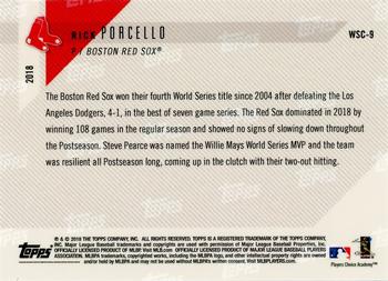 2018 Topps Now Boston Red Sox World Series Champions #WSC-9 Rick Porcello Back