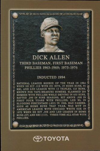 2006 Toyota Philadelphia Phillies Wall Of Fame #NNO Dick Allen Front