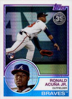 2018 Topps Update - 1983 Topps Baseball 35th Anniversary Chrome Silver Pack #101 Ronald Acuña Jr. Front