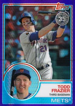 2018 Topps Update - 1983 Topps Baseball 35th Anniversary Chrome Silver Pack Purple Refractor #124 Todd Frazier Front