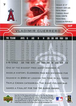 2005 Upper Deck First Pitch #7 Vladimir Guerrero Back