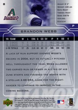 2005 Upper Deck First Pitch #8 Brandon Webb Back