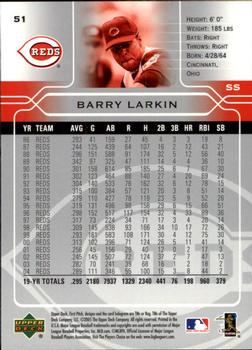 2005 Upper Deck First Pitch #51 Barry Larkin Back