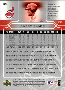 2005 Upper Deck First Pitch #59 Casey Blake Back