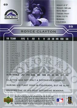 2005 Upper Deck First Pitch #69 Royce Clayton Back