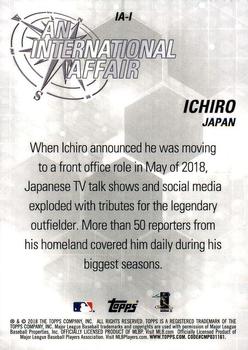 2018 Topps Chrome Update - An International Affair #IA-I Ichiro Back