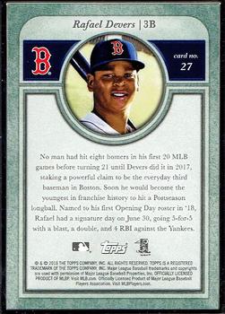 2018 Topps Transcendent Collection #27 Rafael Devers Back