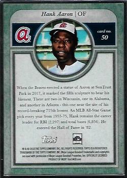 2018 Topps Transcendent Collection #50 Hank Aaron Back