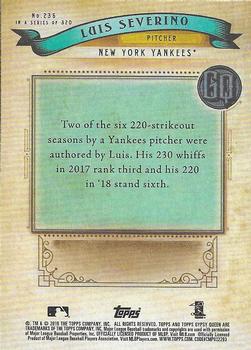 2019 Topps Gypsy Queen #235 Luis Severino Back