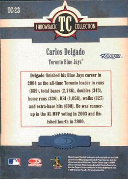 2005 Donruss Throwback Threads - Throwback Collection #TC-23 Carlos Delgado Back