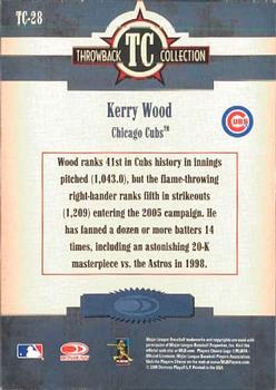 2005 Donruss Throwback Threads - Throwback Collection #TC-28 Kerry Wood Back